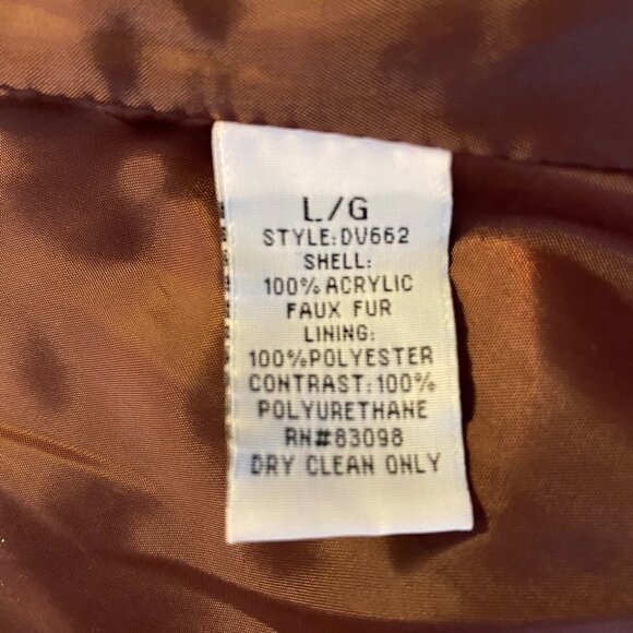 Ci Sono by Cavalini Burgundy Ombre Faux-Fur Vest Ladies Lg - Picture 12 of 14